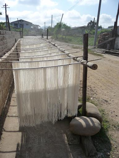 P1010816.JPG - Noodles drying in the sun, Hsipaw